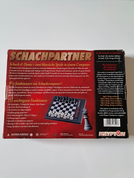 Krypton Schachpartner - 2 in 1 Computer für Schach und Dame